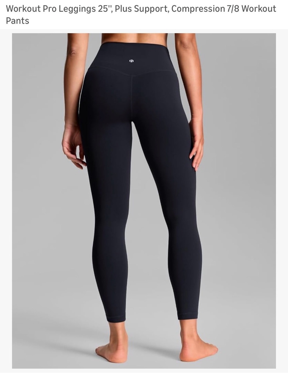 High-Rise 7/8 Workout Leggings - Black